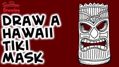 How to draw a Hawaiian Tiki Mask